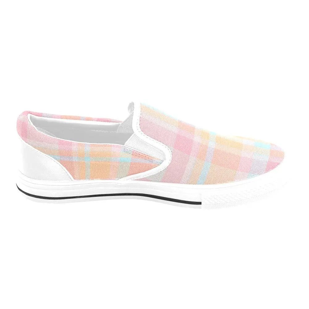 Tartan Slip - on Canvas Women's Shoes - Piryoung Shop
