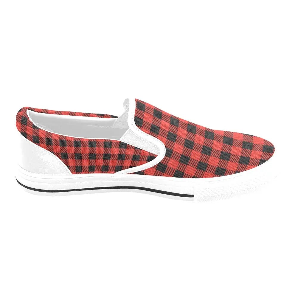 Tartan Slip - on Canvas Women's Shoes - Piryoung Shop