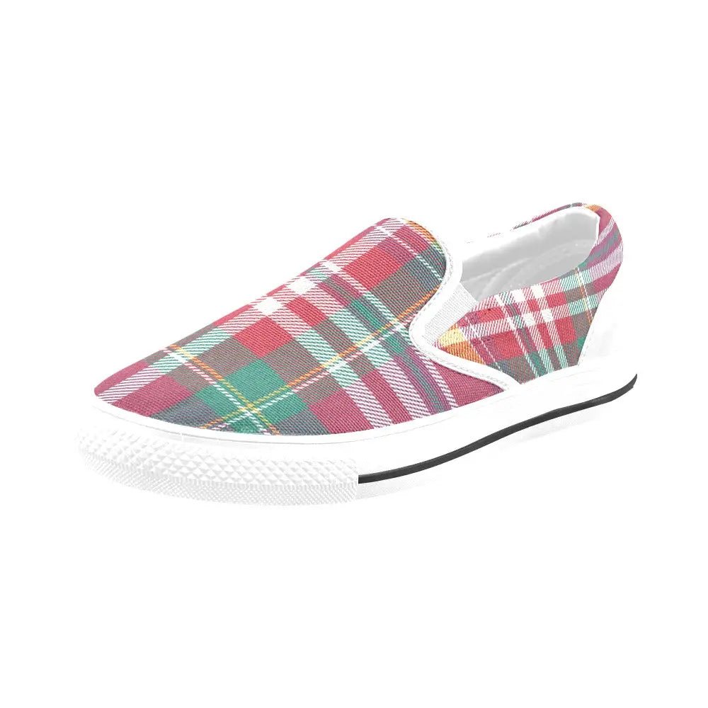 Tartan Slip - on Canvas Women's Shoes - Piryoung Shop