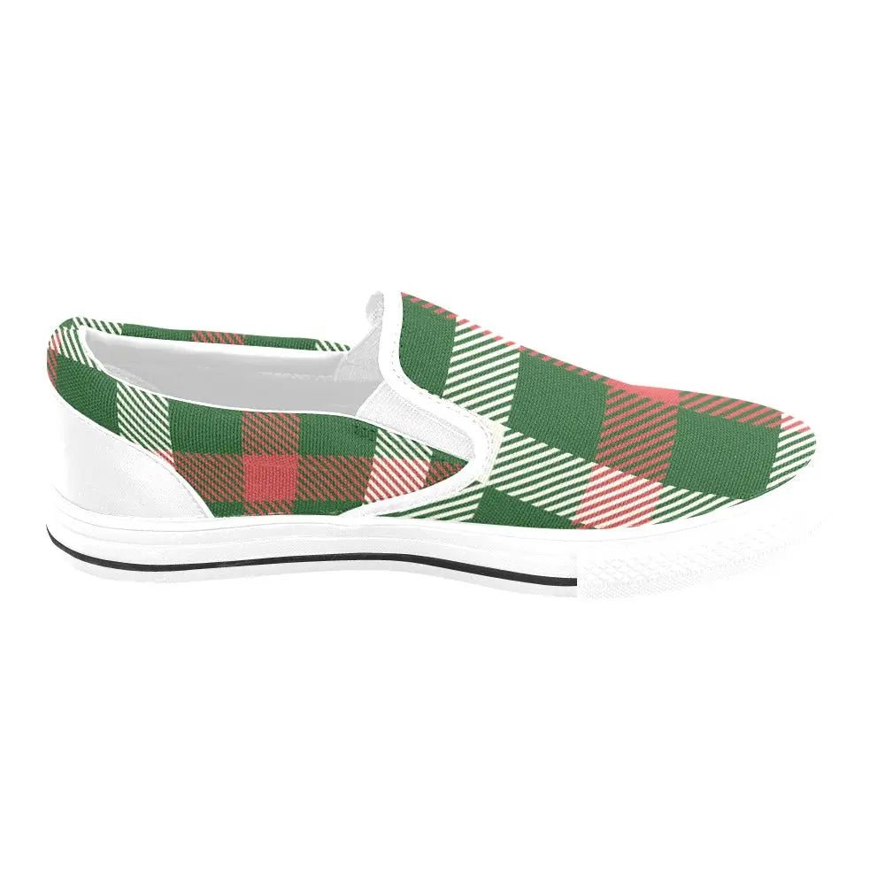 Tartan Slip - on Canvas Women's Shoes - Piryoung Shop