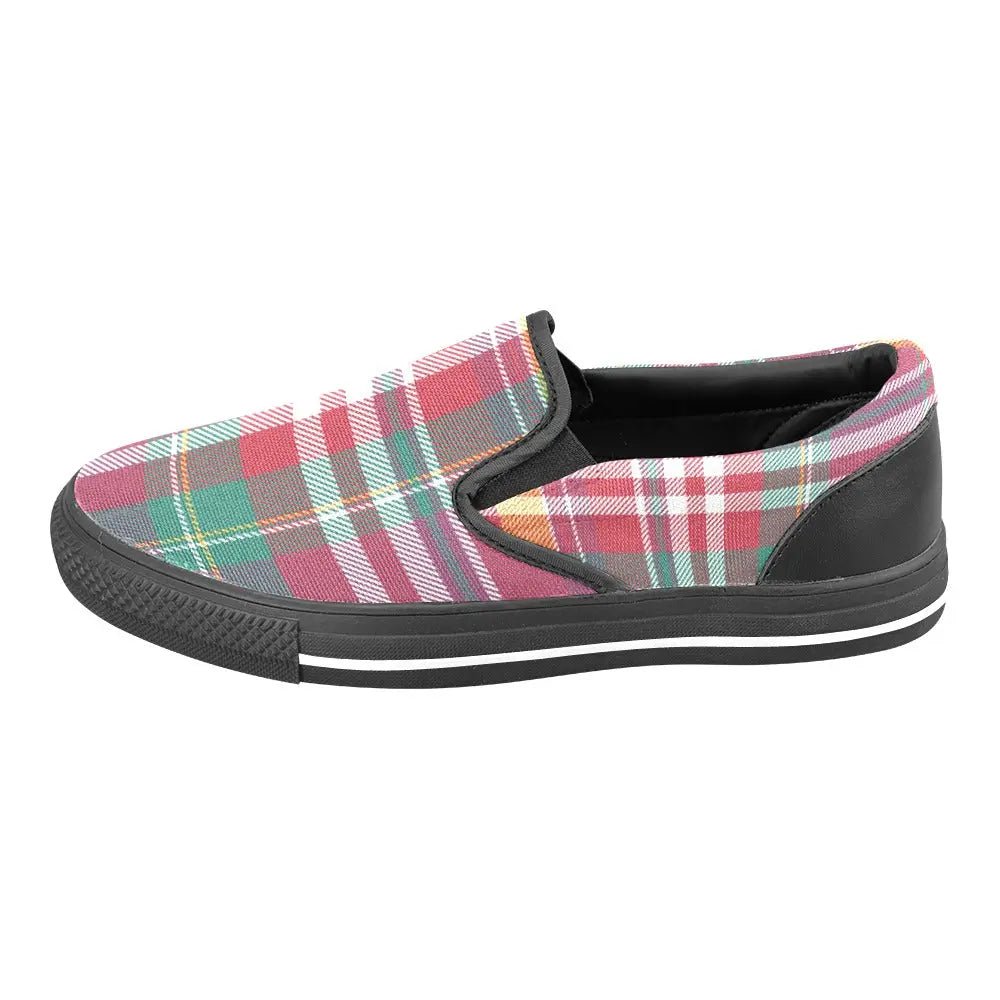 Tartan Slip - on Canvas Women's Shoes - Piryoung Shop