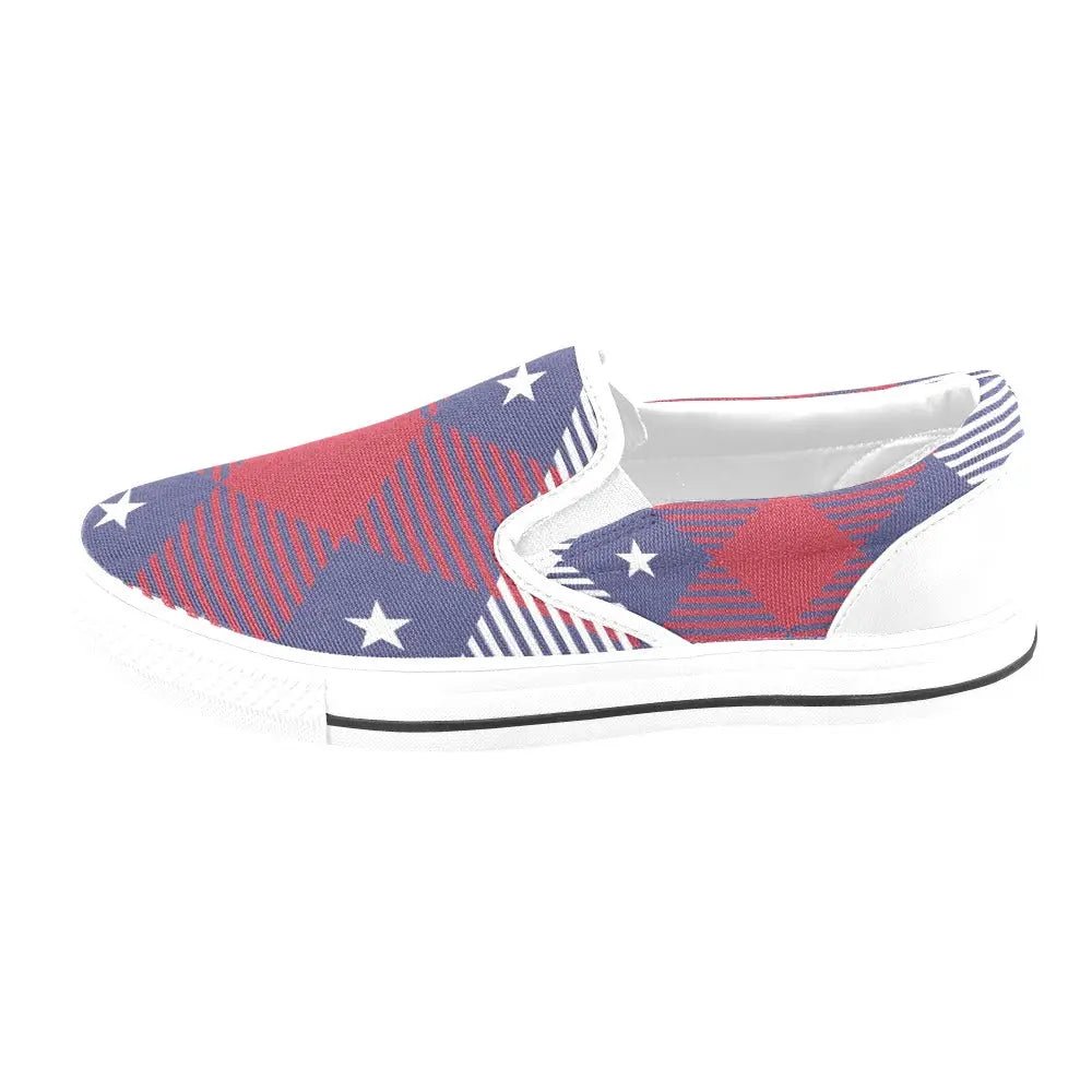 Tartan Slip - on Canvas Women's Shoes - Piryoung Shop