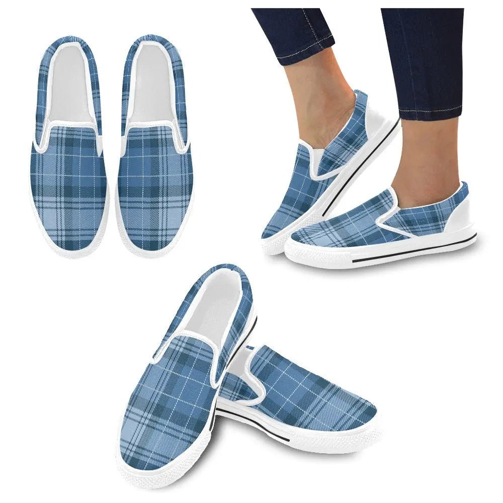 Tartan Slip - on Canvas Women's Shoes - Piryoung Shop