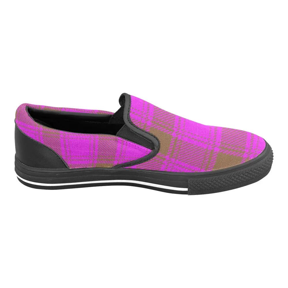 Tartan Slip - on Canvas Women's Shoes - Piryoung Shop
