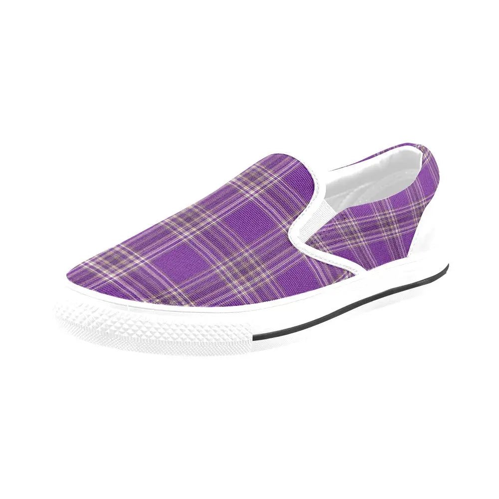 Tartan Slip - on Canvas Women's Shoes - Piryoung Shop