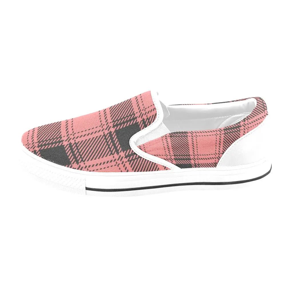 Tartan Slip - on Canvas Women's Shoes - Piryoung Shop