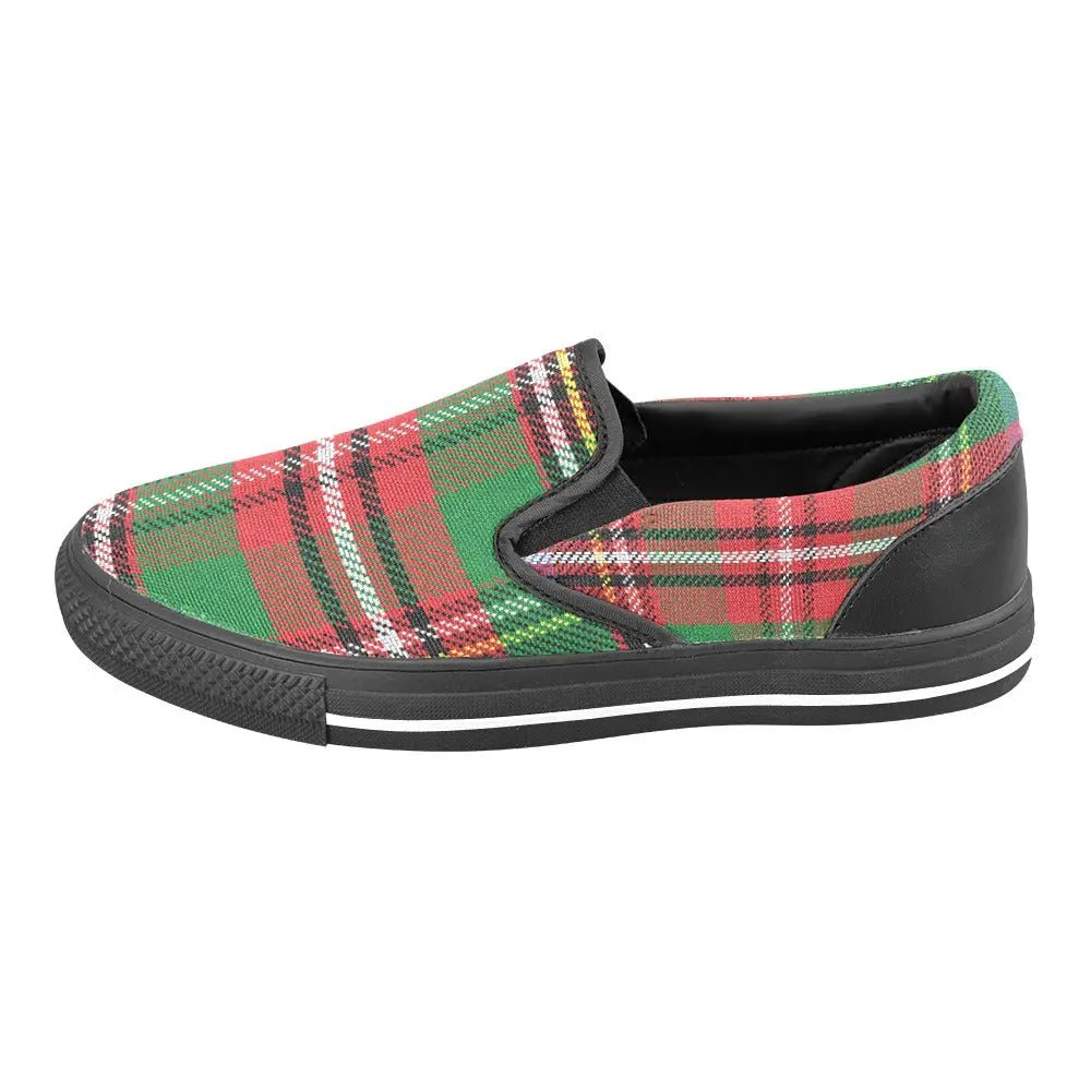 Tartan Slip - on Canvas Women's Shoes - Piryoung Shop