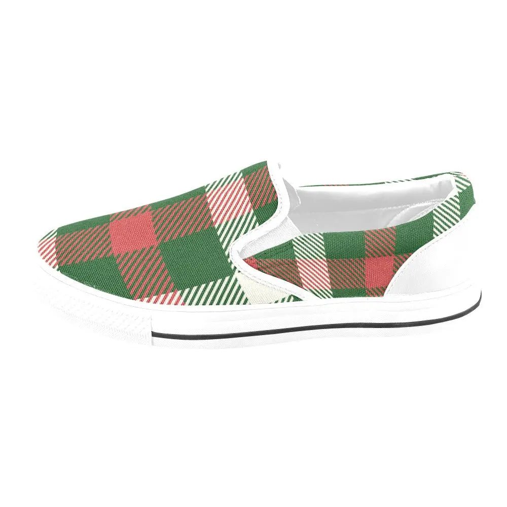 Tartan Slip - on Canvas Women's Shoes - Piryoung Shop