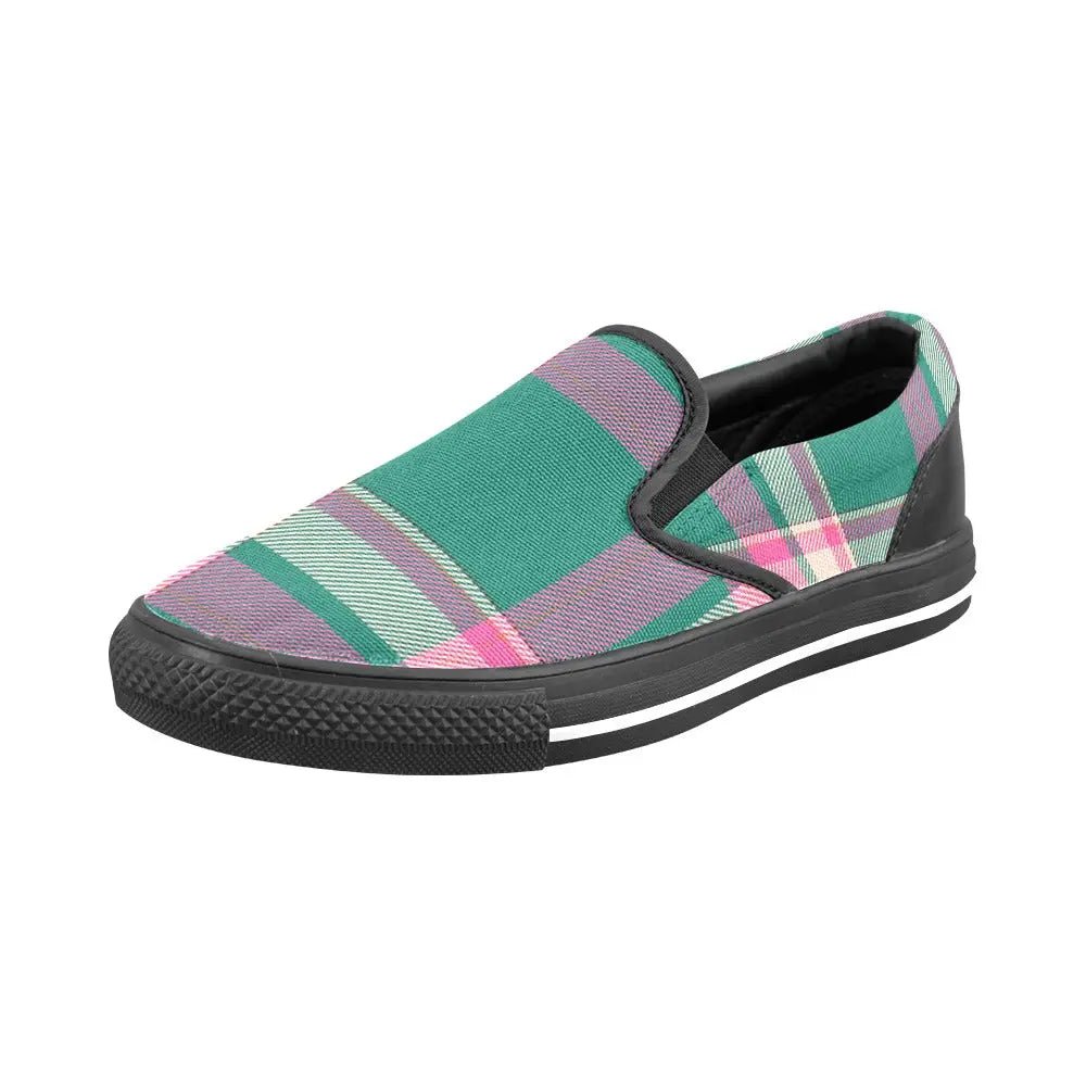 Tartan Slip - on Canvas Women's Shoes - Piryoung Shop
