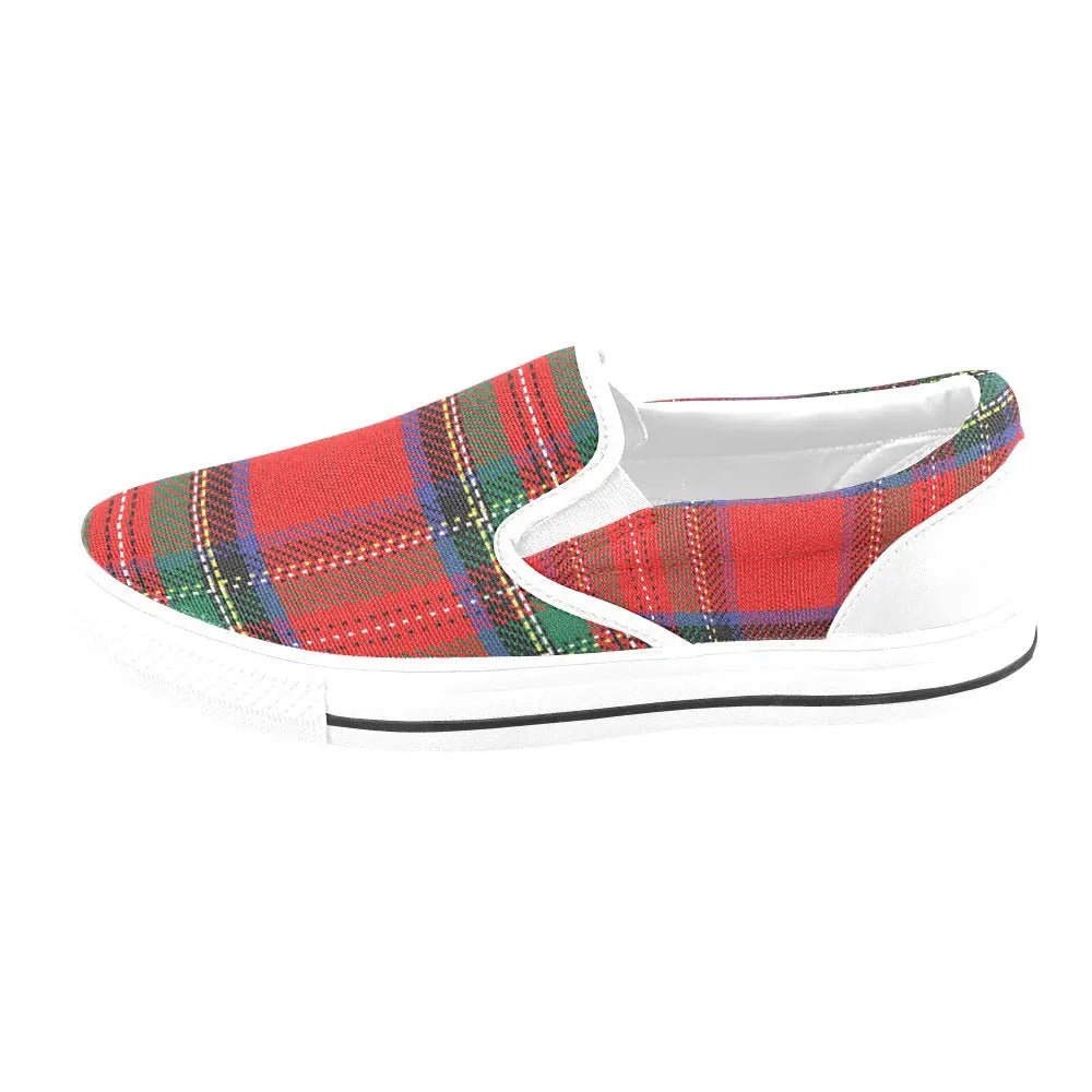 Tartan Slip - on Canvas Women's Shoes - Piryoung Shop