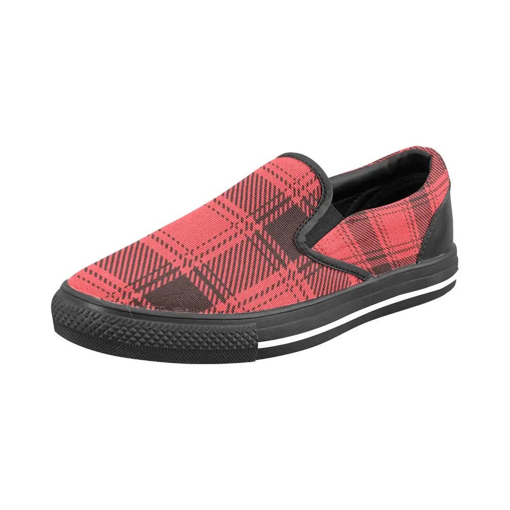 Tartan Slip - on Canvas Women's Shoes - Piryoung Shop
