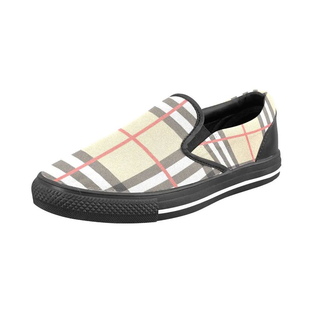 Tartan Slip - on Canvas Women's Shoes - Piryoung Shop
