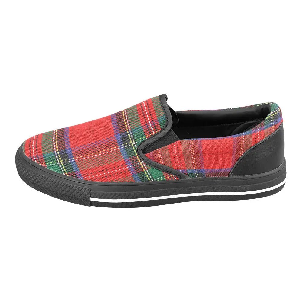 Tartan Slip - on Canvas Women's Shoes - Piryoung Shop