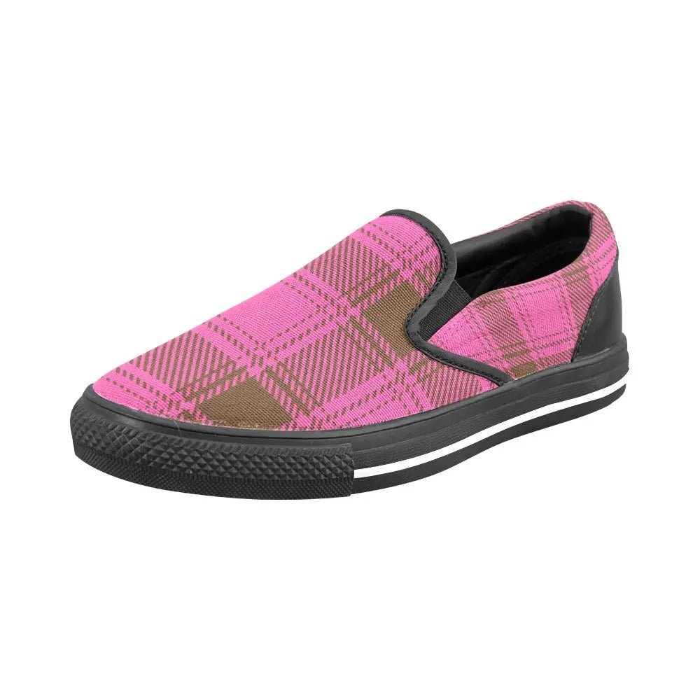 Tartan Slip - on Canvas Women's Shoes - Piryoung Shop