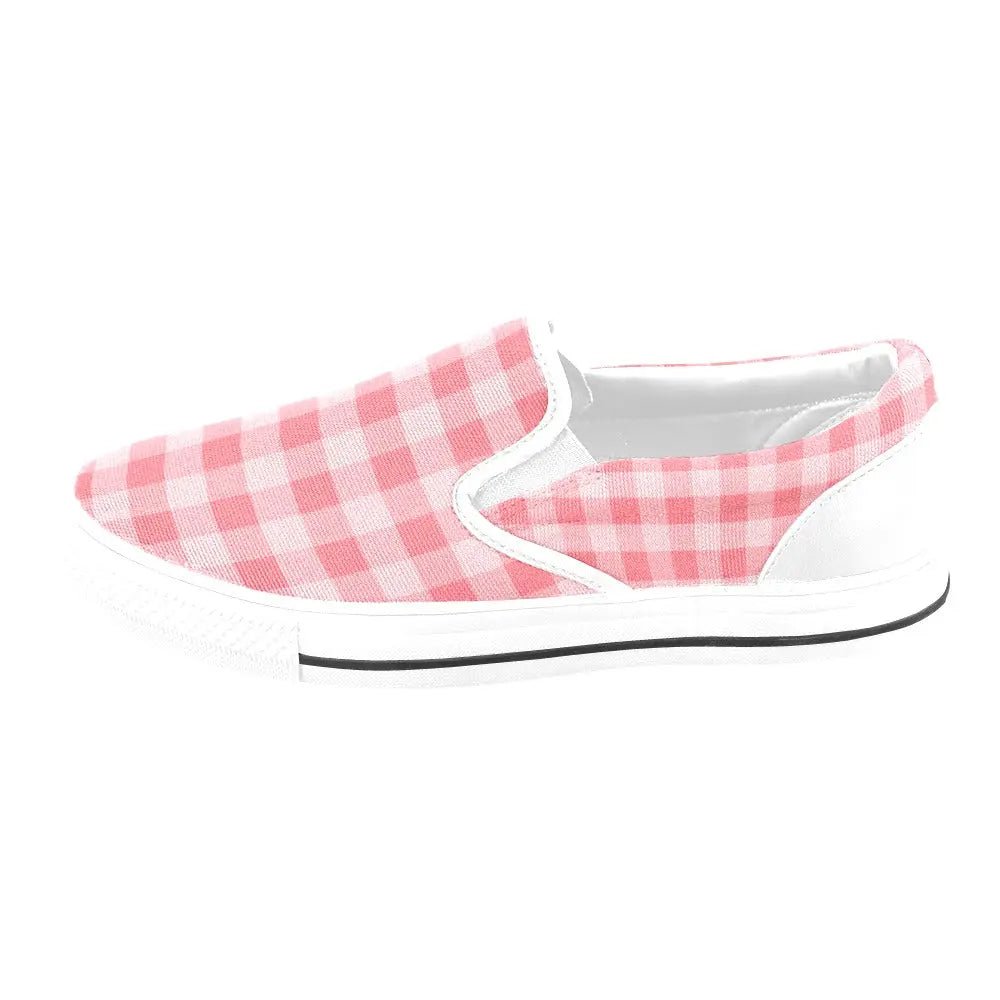 Tartan Slip - on Canvas Women's Shoes - Piryoung Shop