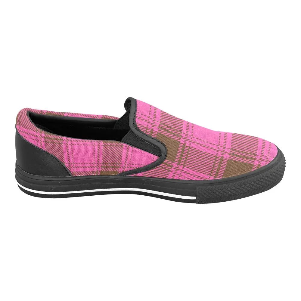 Tartan Slip - on Canvas Women's Shoes - Piryoung Shop