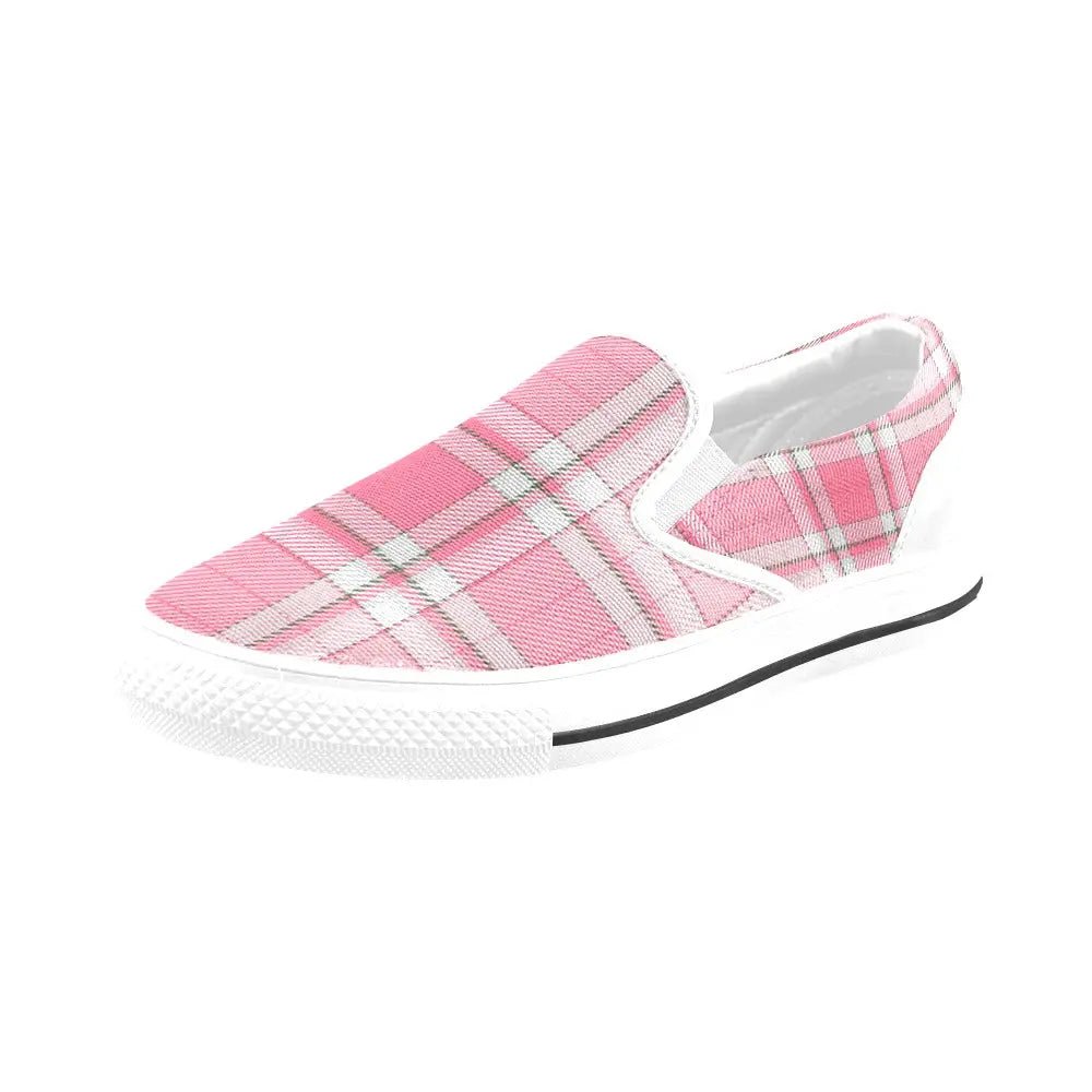 Tartan Slip - on Canvas Women's Shoes - Piryoung Shop