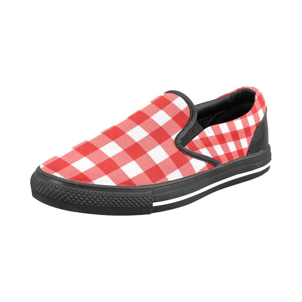 Tartan Slip - on Canvas Women's Shoes - Piryoung Shop