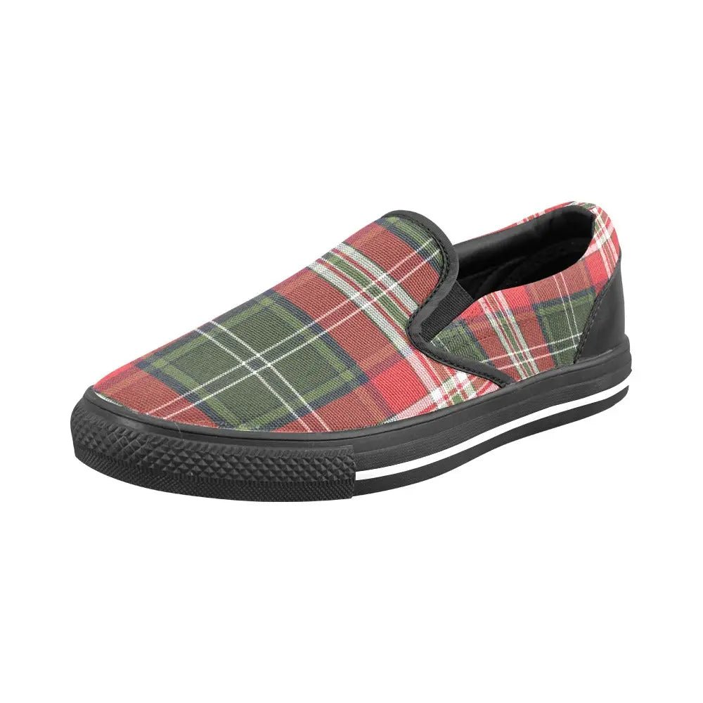 Tartan Slip - on Canvas Women's Shoes - Piryoung Shop