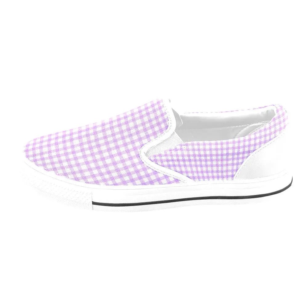 Tartan Slip - on Canvas Women's Shoes - Piryoung Shop