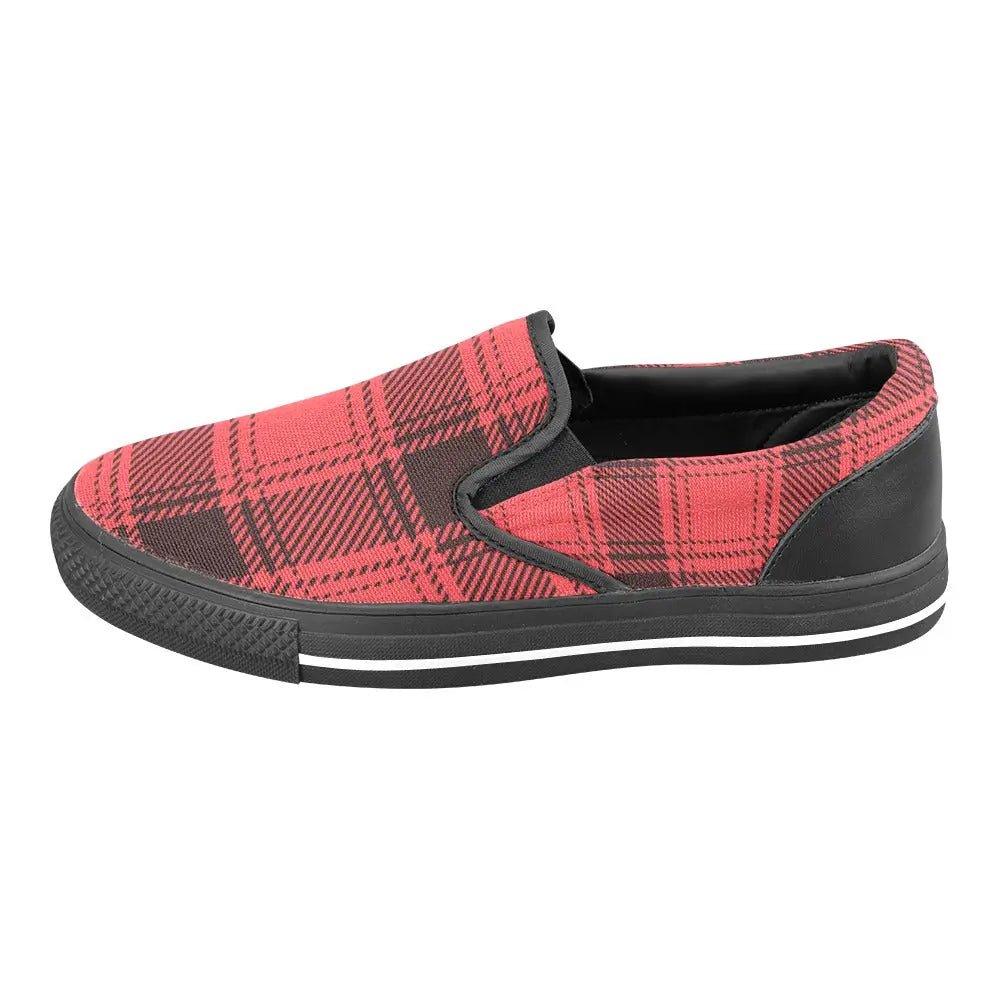 Tartan Slip - on Canvas Women's Shoes - Piryoung Shop