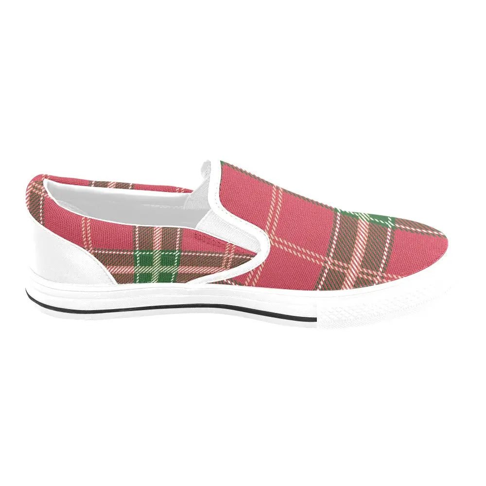 Tartan Slip - on Canvas Women's Shoes - Piryoung Shop