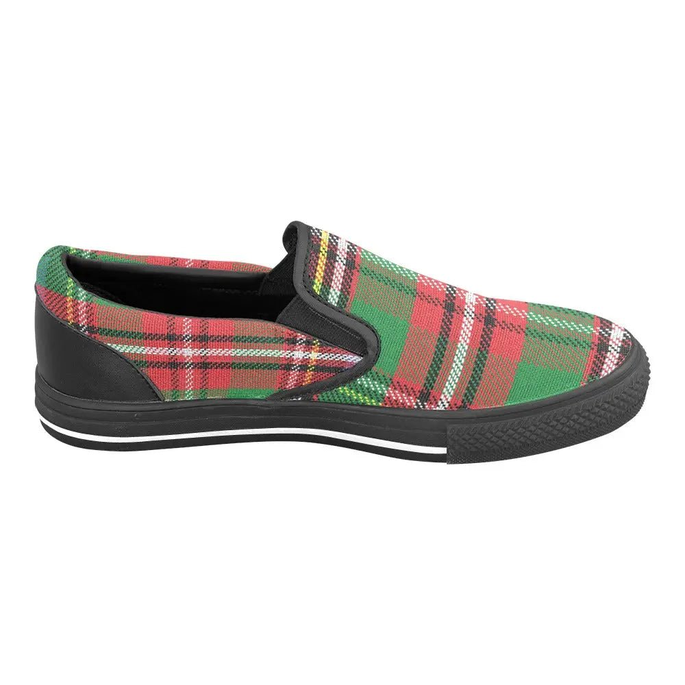 Tartan Slip - on Canvas Women's Shoes - Piryoung Shop