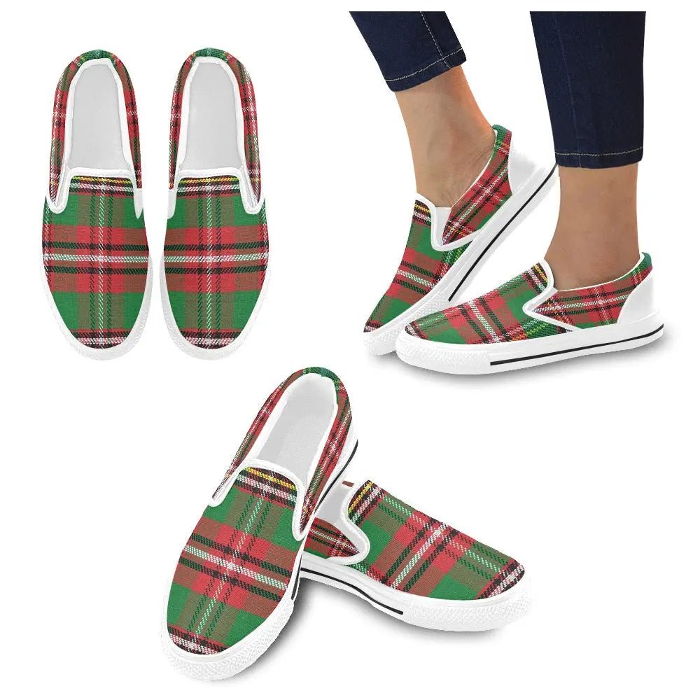 Tartan Slip - on Canvas Women's Shoes - Piryoung Shop