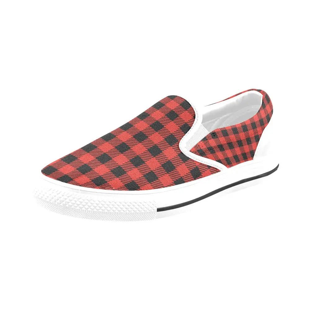 Tartan Slip - on Canvas Women's Shoes - Piryoung Shop