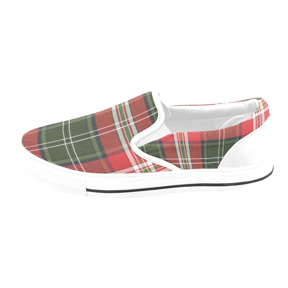 Tartan Slip - on Canvas Women's Shoes - Piryoung Shop