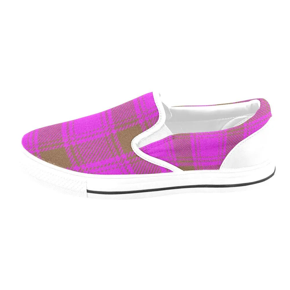 Tartan Slip - on Canvas Women's Shoes - Piryoung Shop