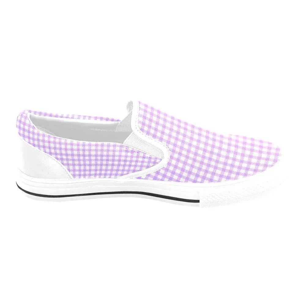 Tartan Slip - on Canvas Women's Shoes - Piryoung Shop