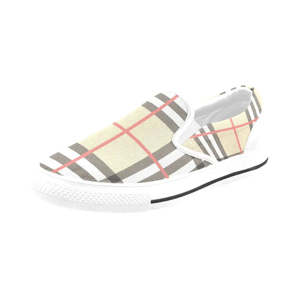 Tartan Slip - on Canvas Women's Shoes - Piryoung Shop