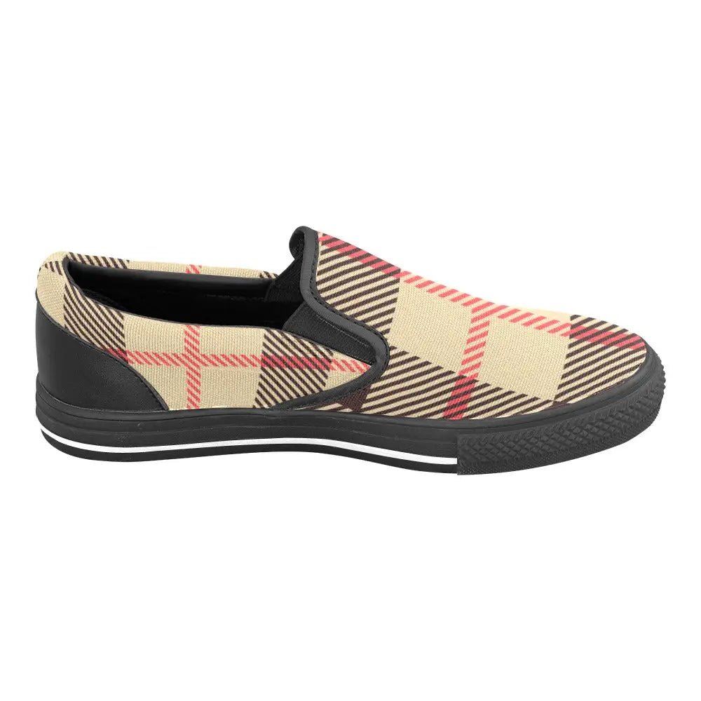 Tartan Slip - on Canvas Women's Shoes - Piryoung Shop