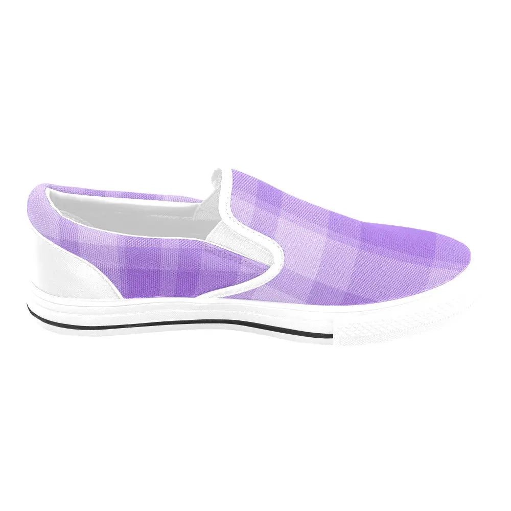 Tartan Slip - on Canvas Women's Shoes - Piryoung Shop