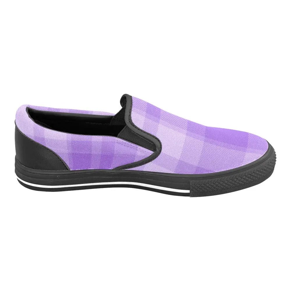 Tartan Slip - on Canvas Women's Shoes - Piryoung Shop