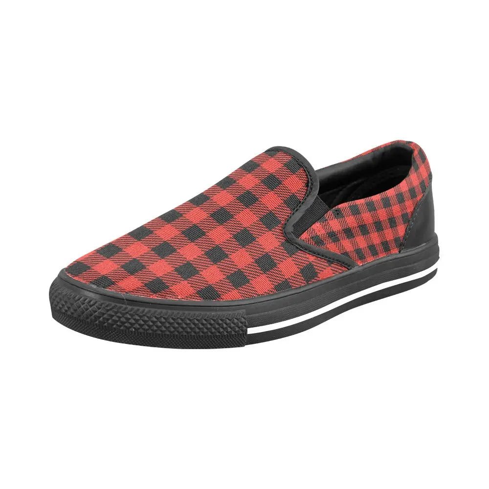 Tartan Slip - on Canvas Women's Shoes - Piryoung Shop