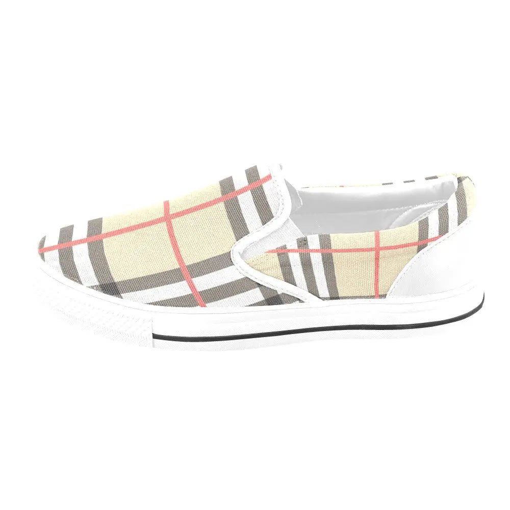 Tartan Slip - on Canvas Women's Shoes - Piryoung Shop