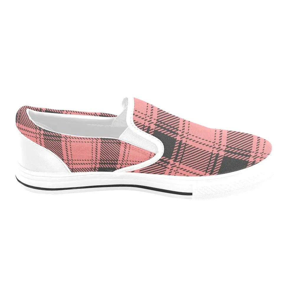 Tartan Slip - on Canvas Women's Shoes - Piryoung Shop
