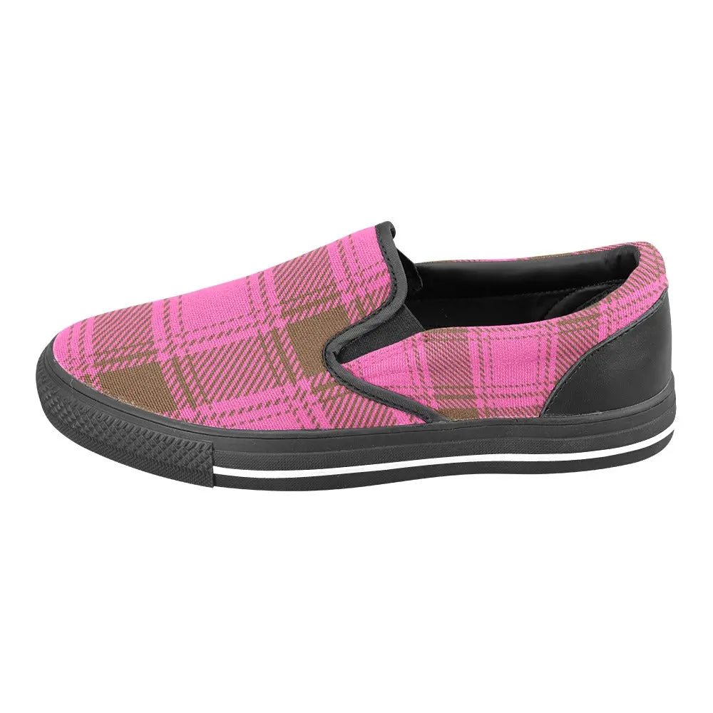 Tartan Slip - on Canvas Women's Shoes - Piryoung Shop
