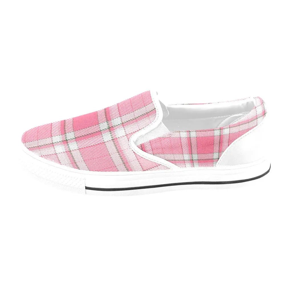 Tartan Slip - on Canvas Women's Shoes - Piryoung Shop