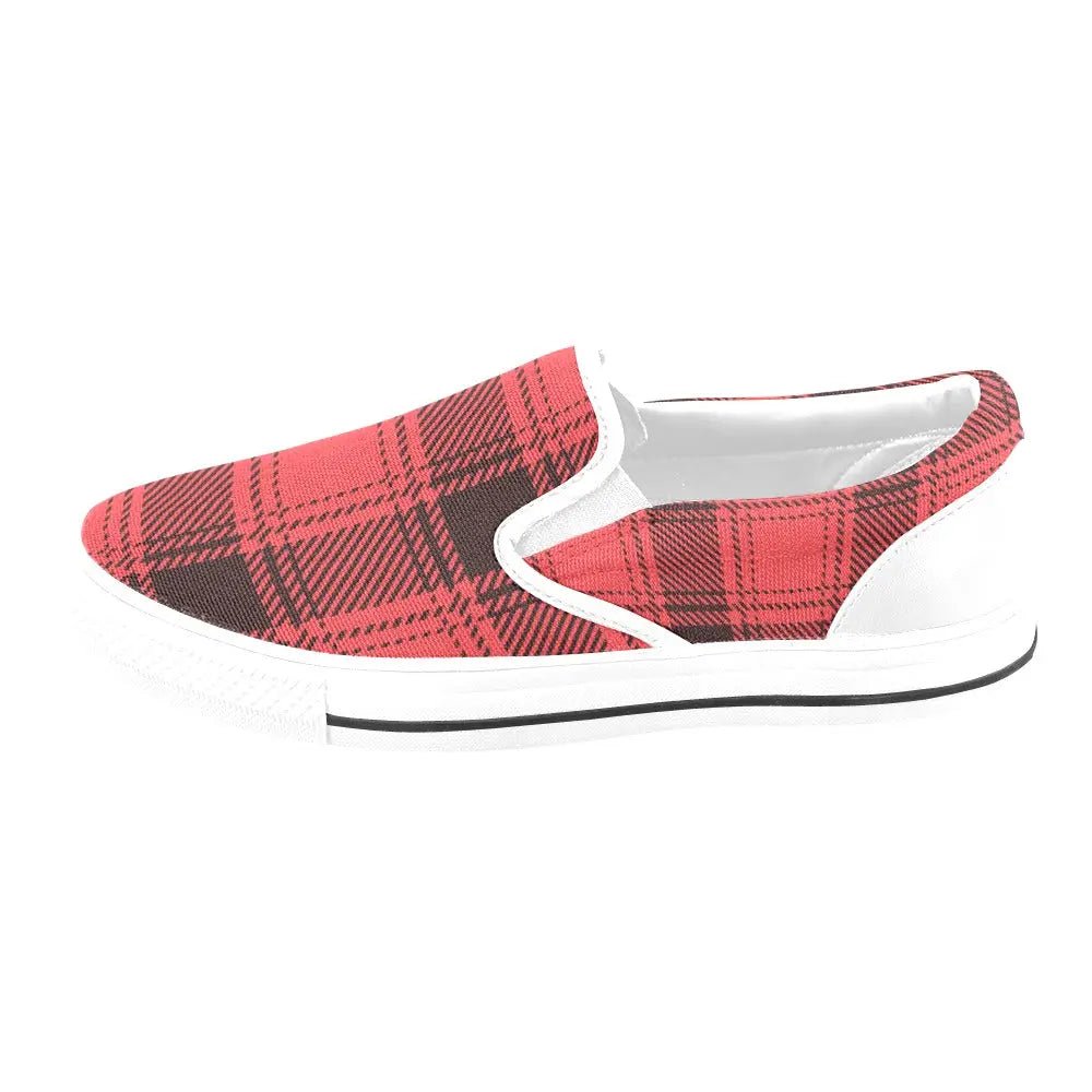 Tartan Slip - on Canvas Women's Shoes - Piryoung Shop