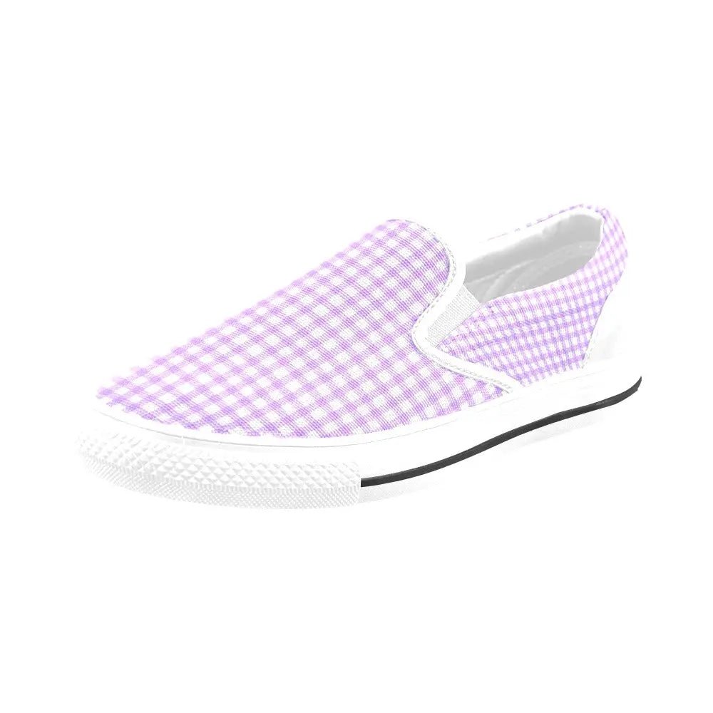 Tartan Slip - on Canvas Women's Shoes - Piryoung Shop