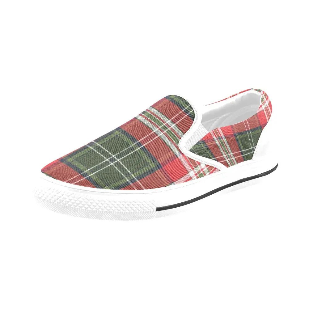 Tartan Slip - on Canvas Women's Shoes - Piryoung Shop