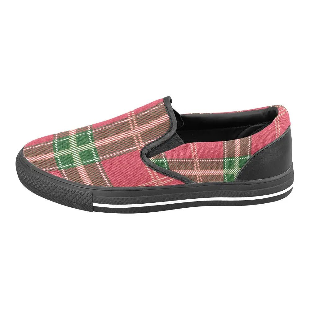 Tartan Slip - on Canvas Women's Shoes - Piryoung Shop