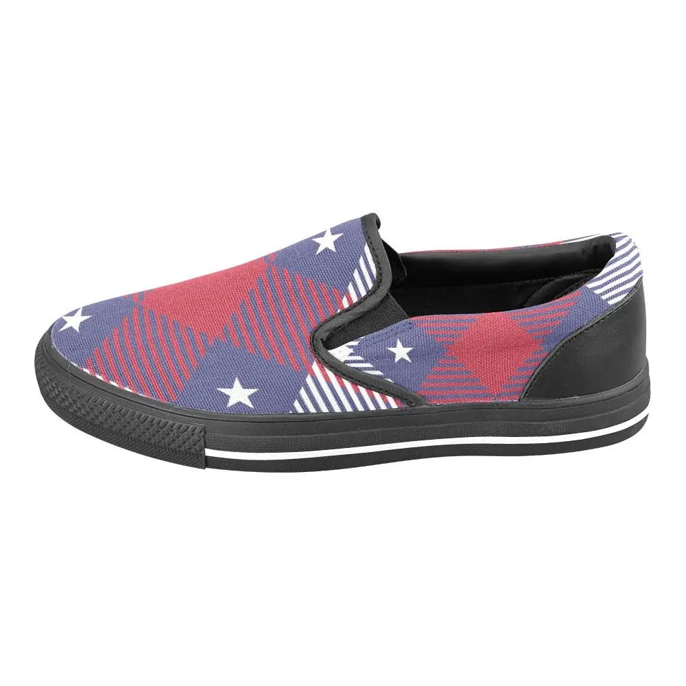 Tartan Slip - on Canvas Women's Shoes - Piryoung Shop