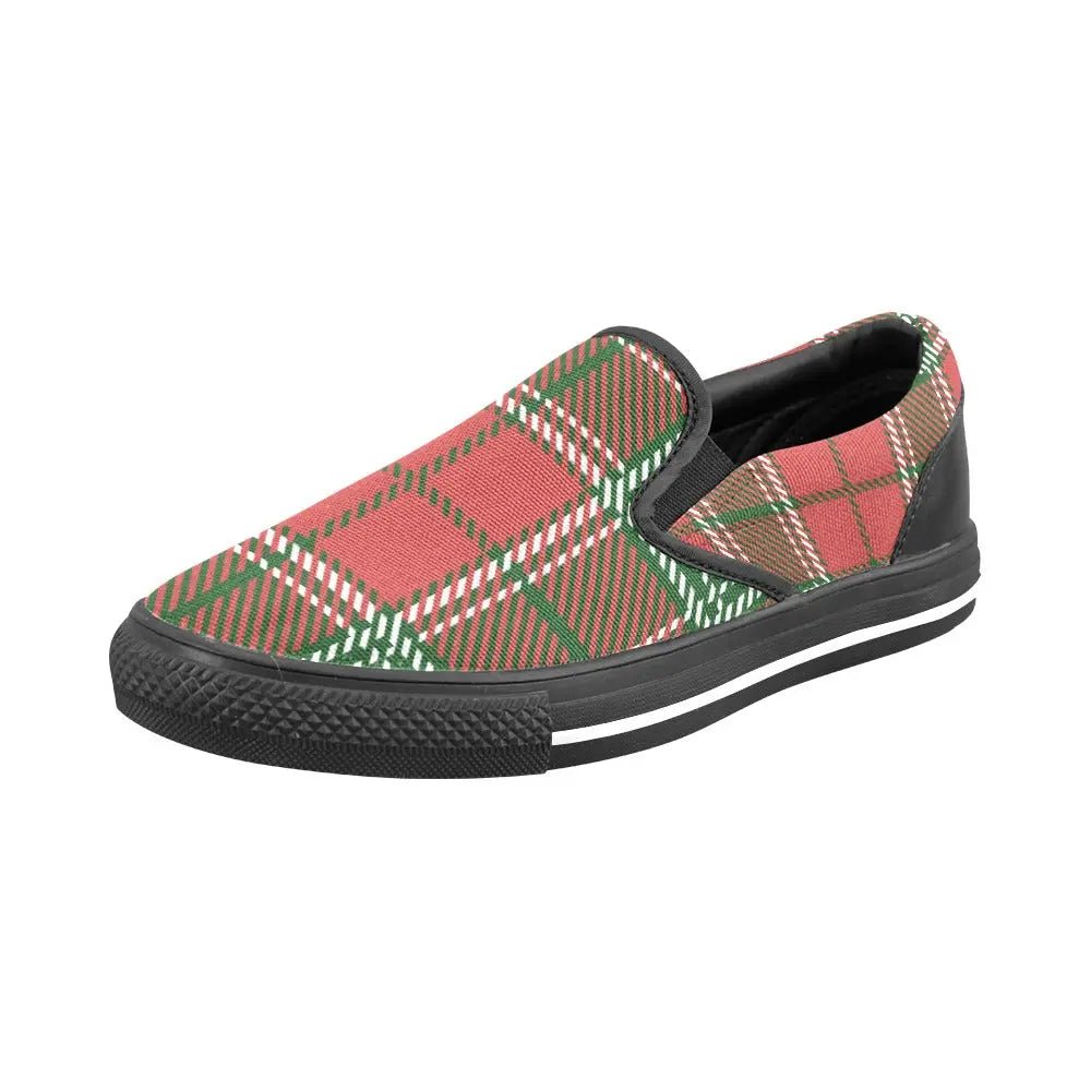 Tartan Slip - on Canvas Women's Shoes - Piryoung Shop