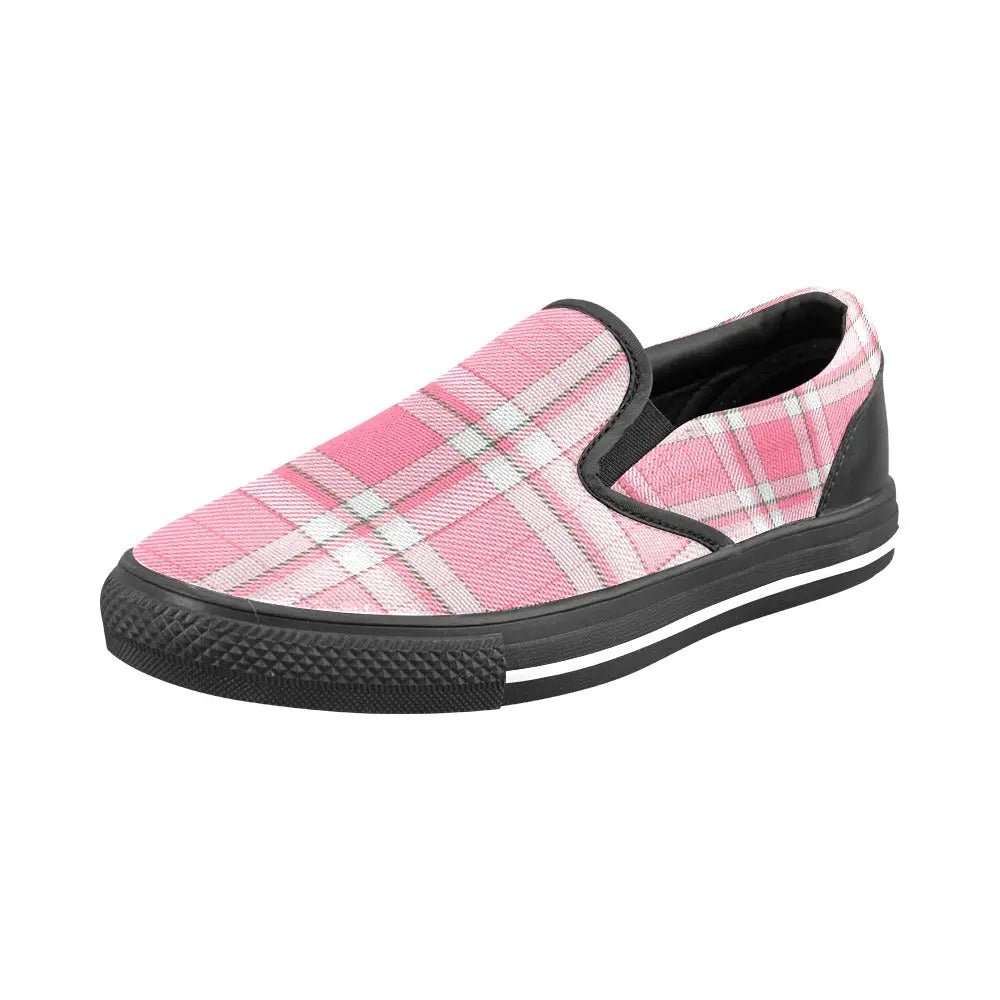 Tartan Slip - on Canvas Women's Shoes - Piryoung Shop