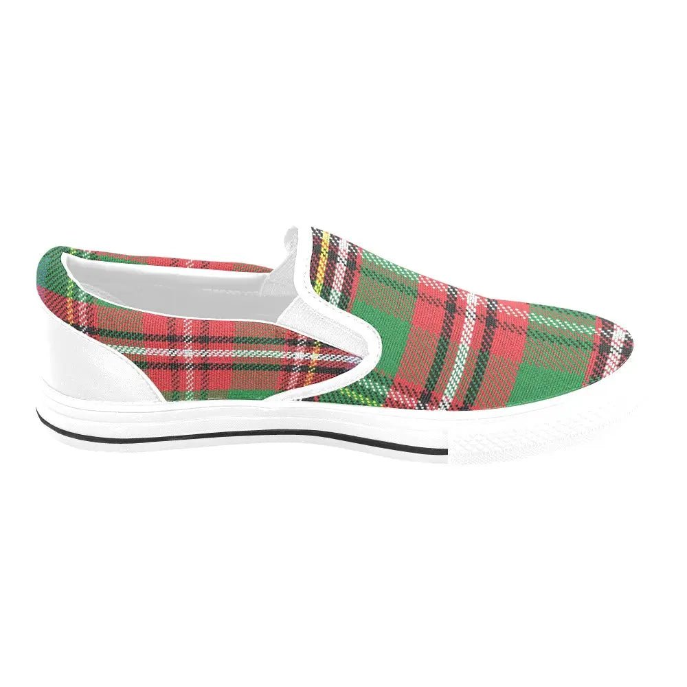 Tartan Slip - on Canvas Women's Shoes - Piryoung Shop