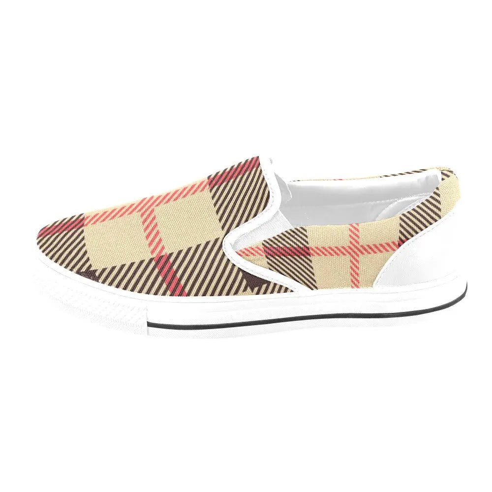 Tartan Slip - on Canvas Women's Shoes - Piryoung Shop